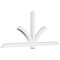 Ekena Millwork Redmond Architectural Grade PVC Gable Bracket, 96"W x 40"H x 4"D x 4"F, 10/12 Pitch GBP096X40X0404RED00 - alternate 1
